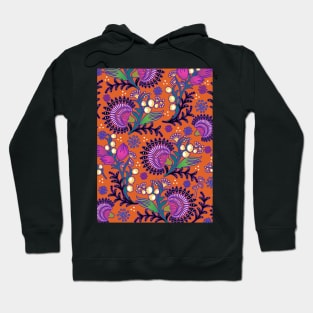 Bright Maximalist Folk Art Hoodie